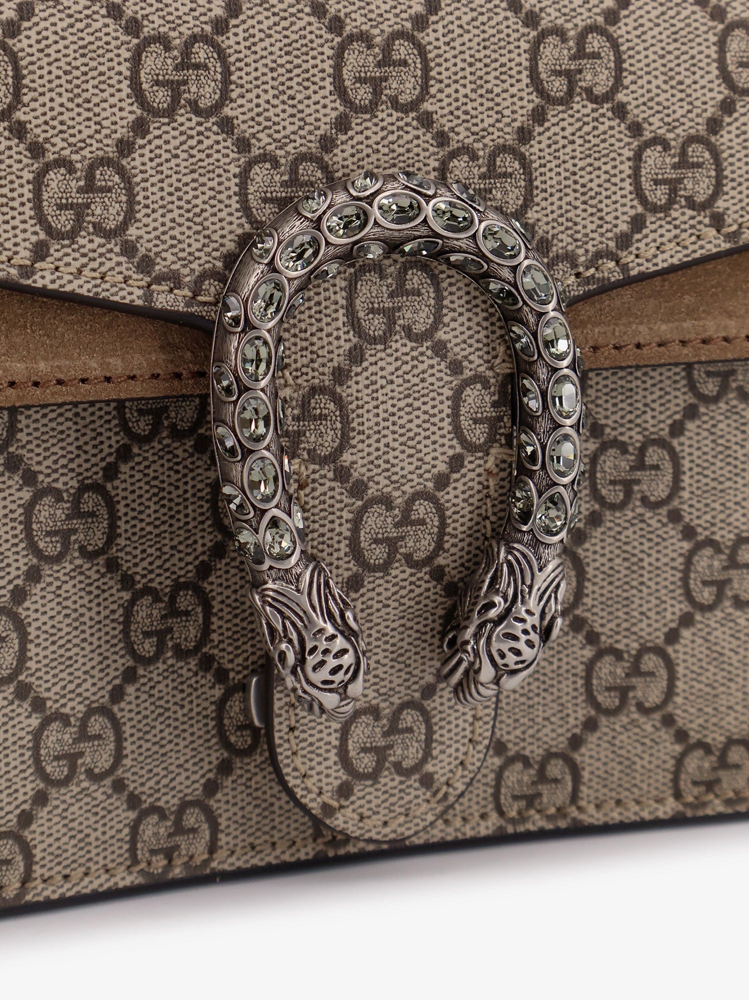 Gucci Women Dionysus Medium Gg Supreme Fabric Crossbody Bag