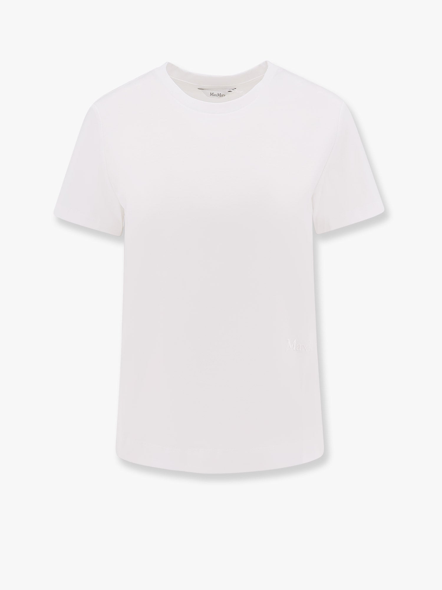 Max Mara Women Nerina Cotton T-Shirt With Max Mara Embroidery