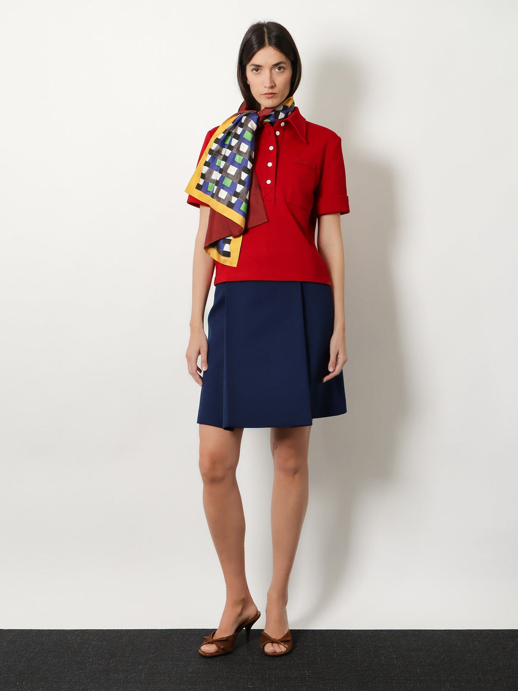 Miu Miu Women Multicolored Silk Scarf