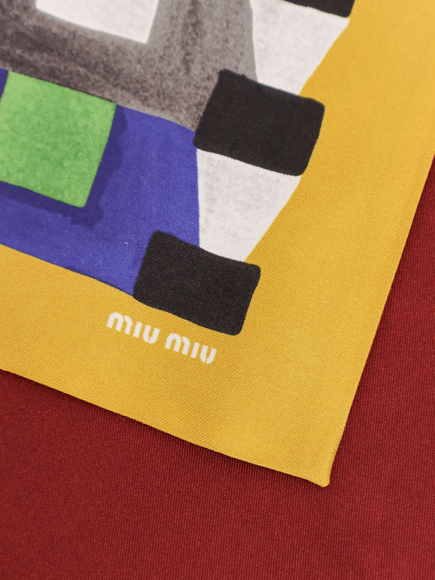 Miu Miu Women Multicolored Silk Scarf