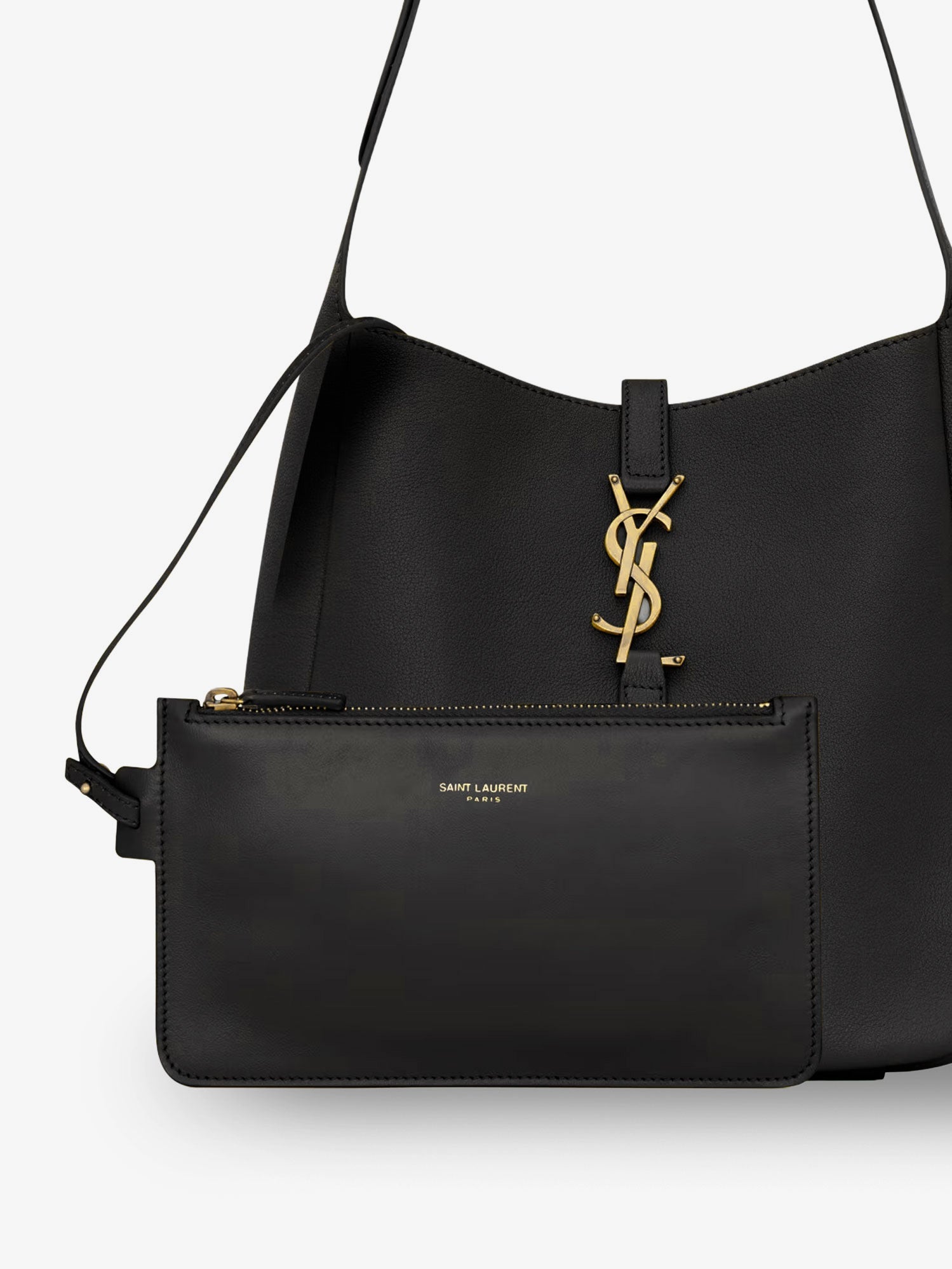 Saint Laurent Women Le 5 Ã  7 Leather Shoulder Bag