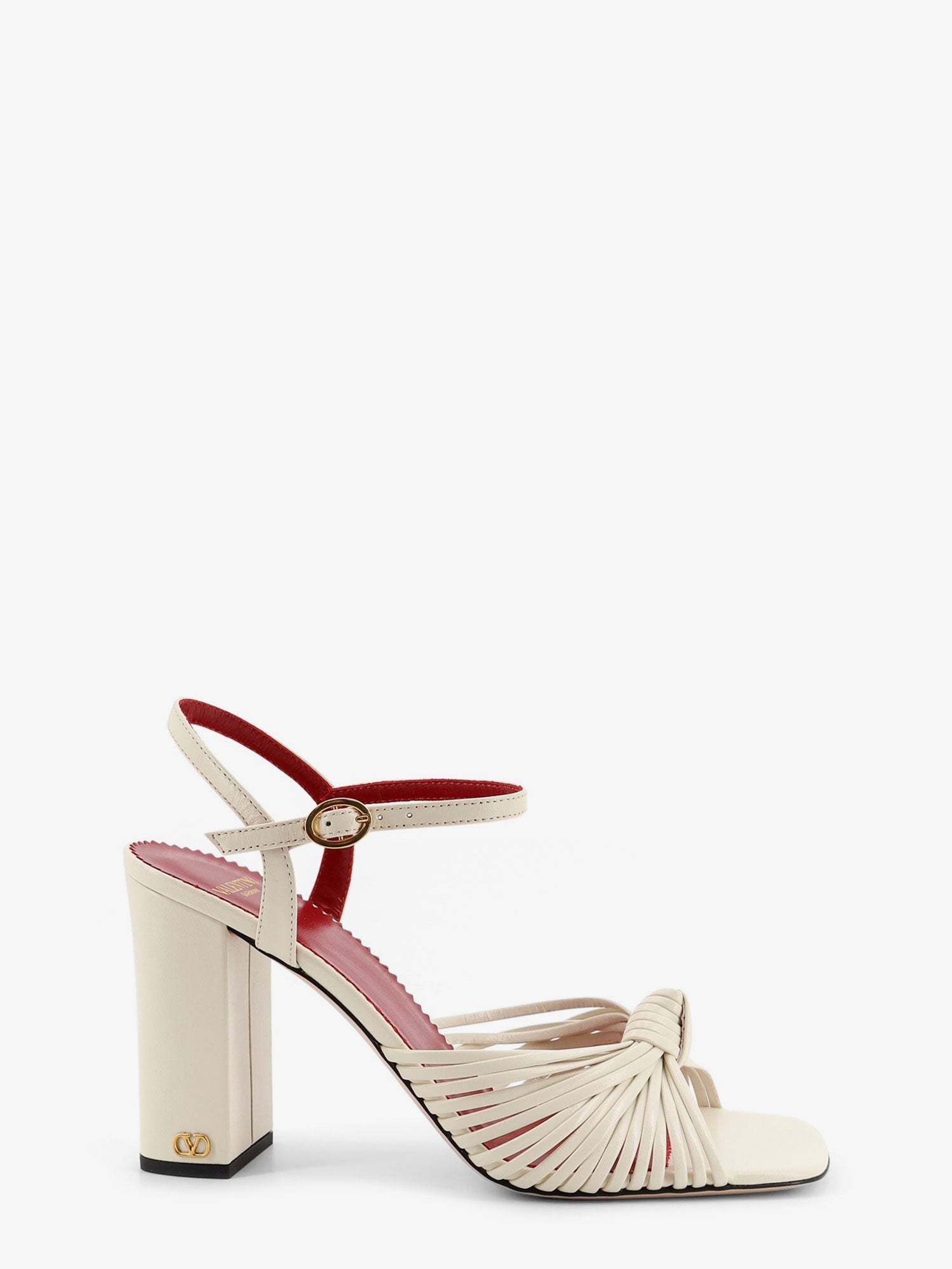 Valentino Garavani Women Vg Annet Leather Sandals With Metal Vlogo