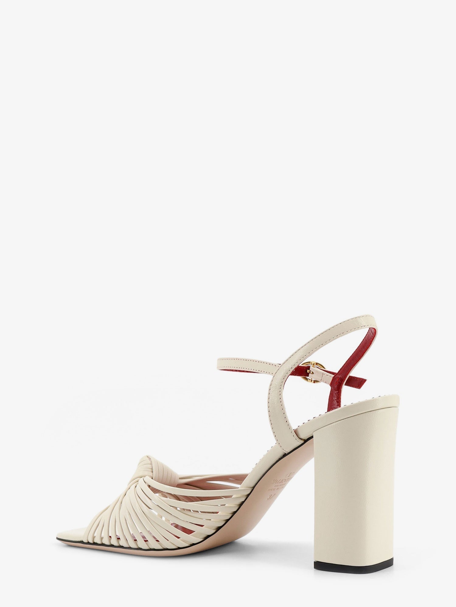Valentino Garavani Women Vg Annet Leather Sandals With Metal Vlogo
