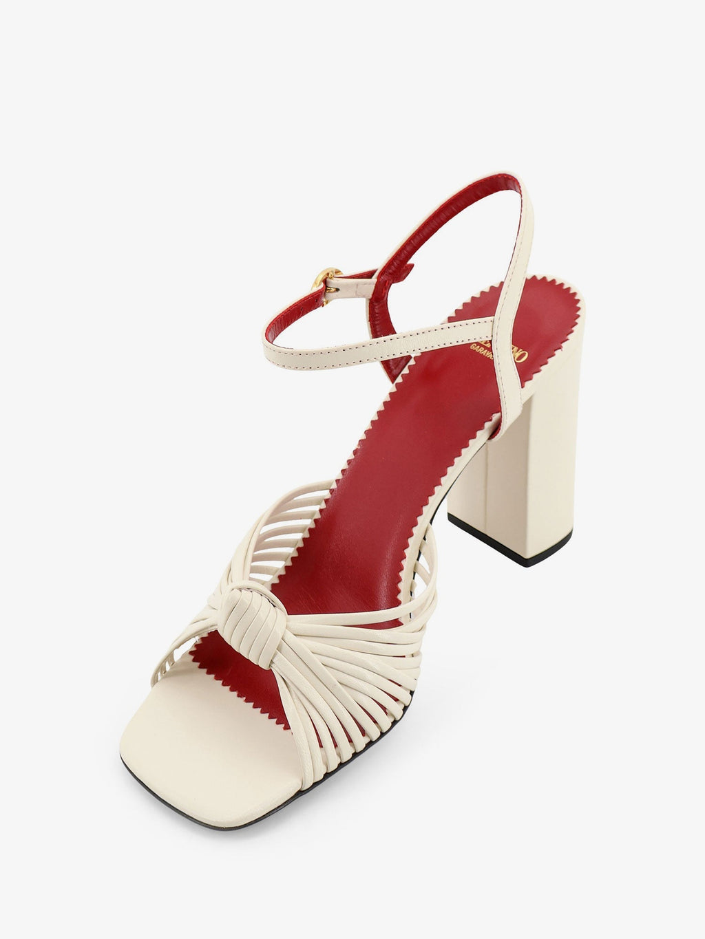 Valentino Garavani Women Vg Annet Leather Sandals With Metal Vlogo