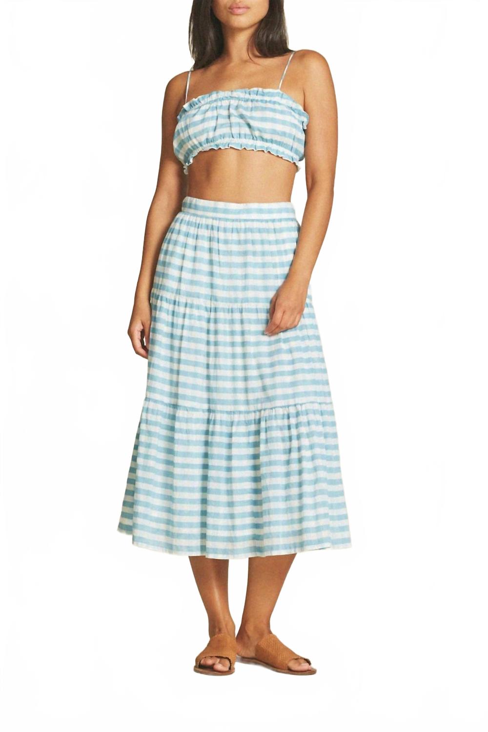 Makena Midi Skirt In Navagio Gingham