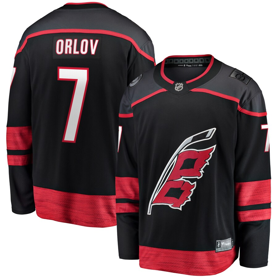 Men's Carolina Hurricanes Dmitry Orlov #7 Black Home Breakaway Player jersey