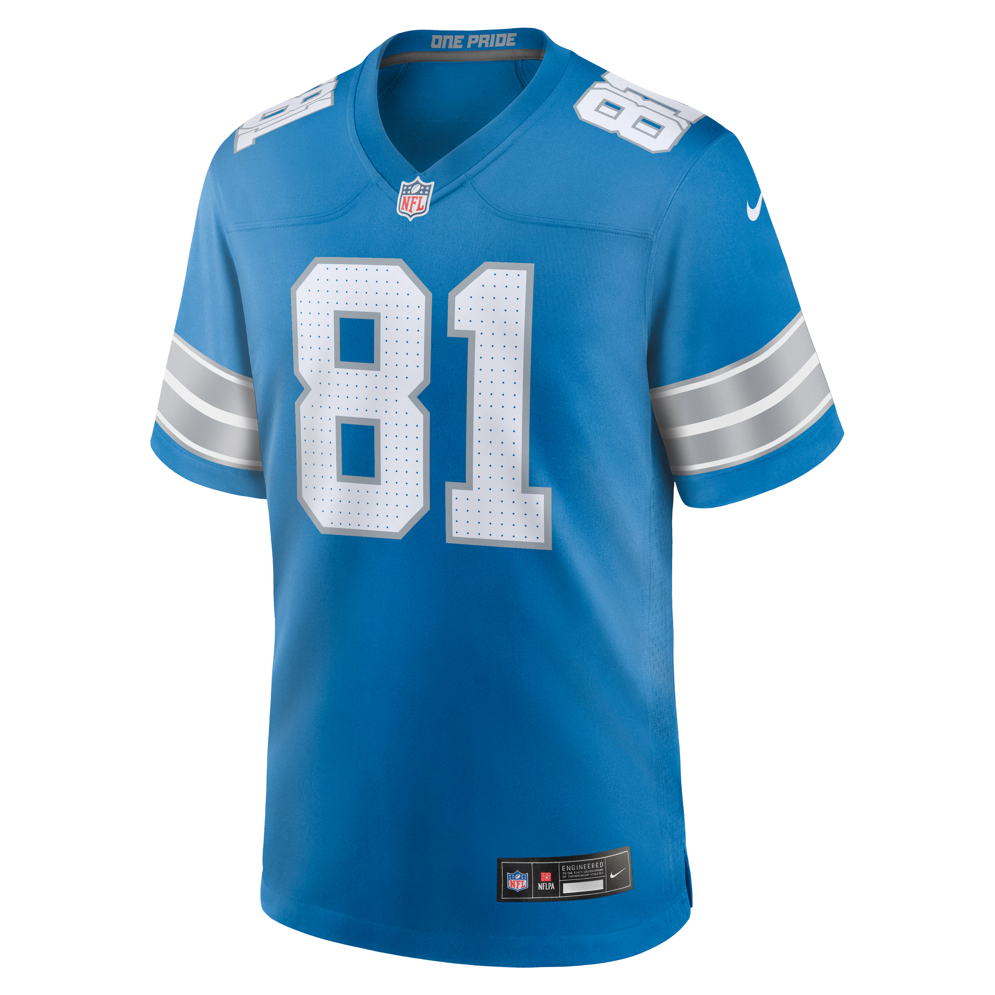 Detroit Lions Calvin Johnson Blue Team Retired Game Jersey