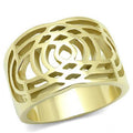 IP Gold(Ion Plating) Stainless Steel Ring with No Stone