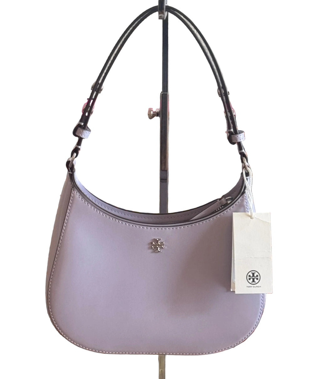 NWT Tory Burch Emerson Patent Leather Shoulder Bag in Light Violet