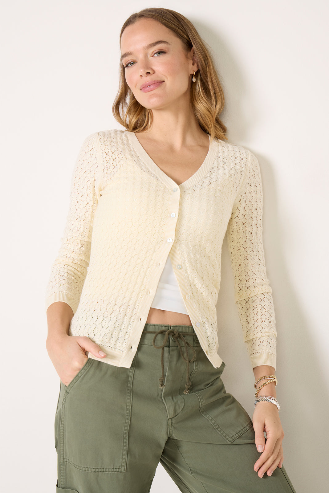 Women's Everyday Pointelle Cardigan
