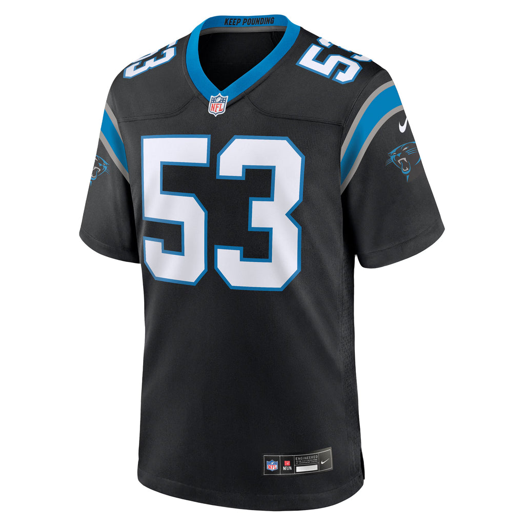 Carolina Panthers Claudin Cherelus Black Team Game Jersey