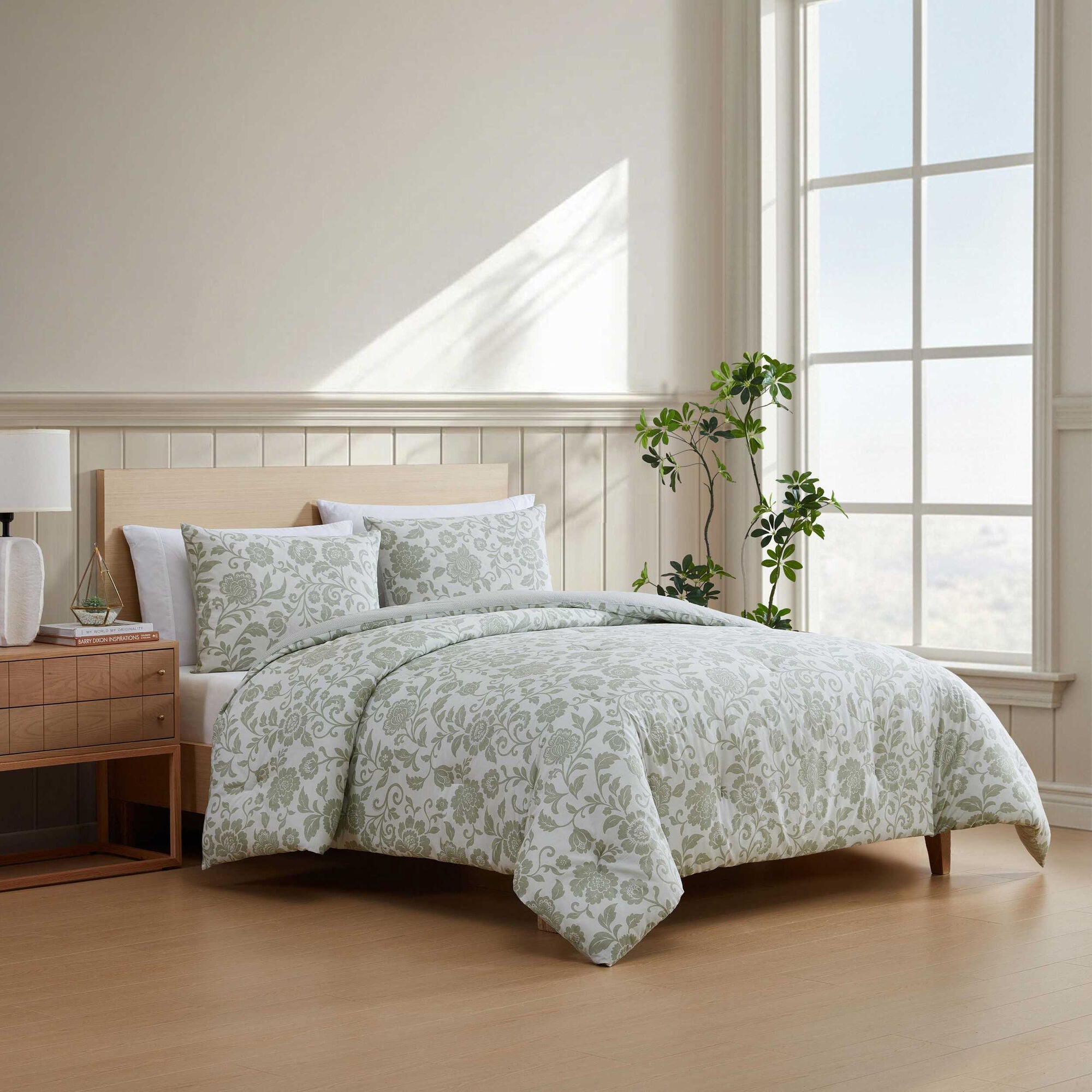 Nautica Jacob Bay Floral Green King Comforter Set