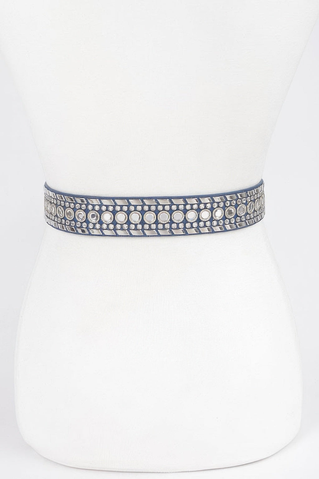 Rhinestone Metal Studded Multi Metal Belt