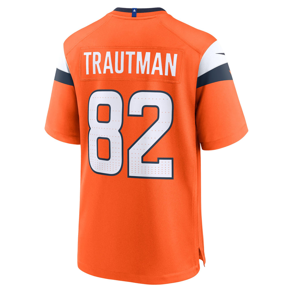 Denver Broncos Adam Trautman Orange Team Game Jersey