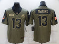 Men's Miami Dolphins Dan Marino #13 Brown Player Game Jersey1