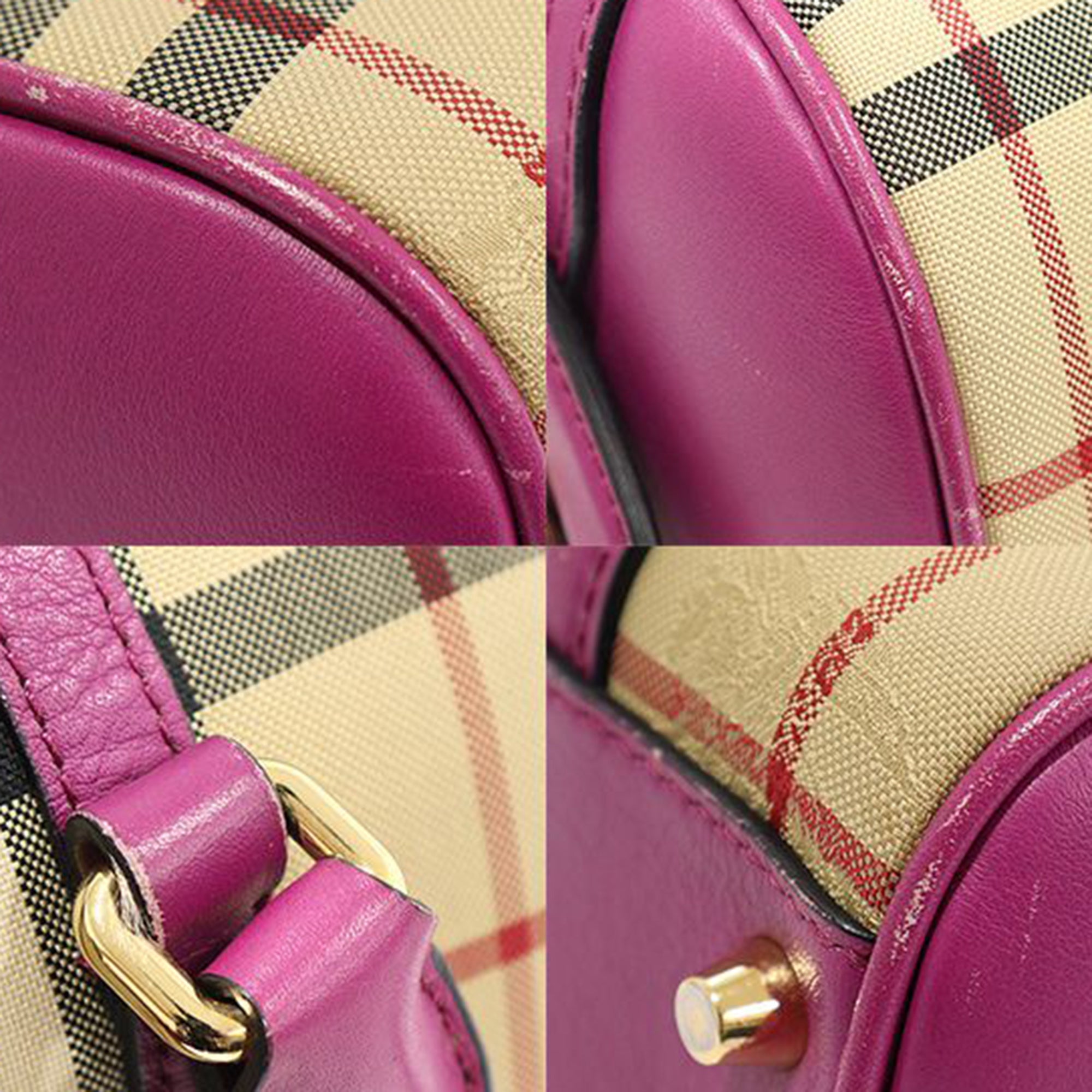 Horspberry Check Canvas Alchester Convertible Satchel Small