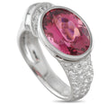 LB Exclusive Platinum 0.79ct Diamond and Rubellite Ring MF01-041426