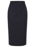 Givenchy Women Midi Striped Wool Skirt