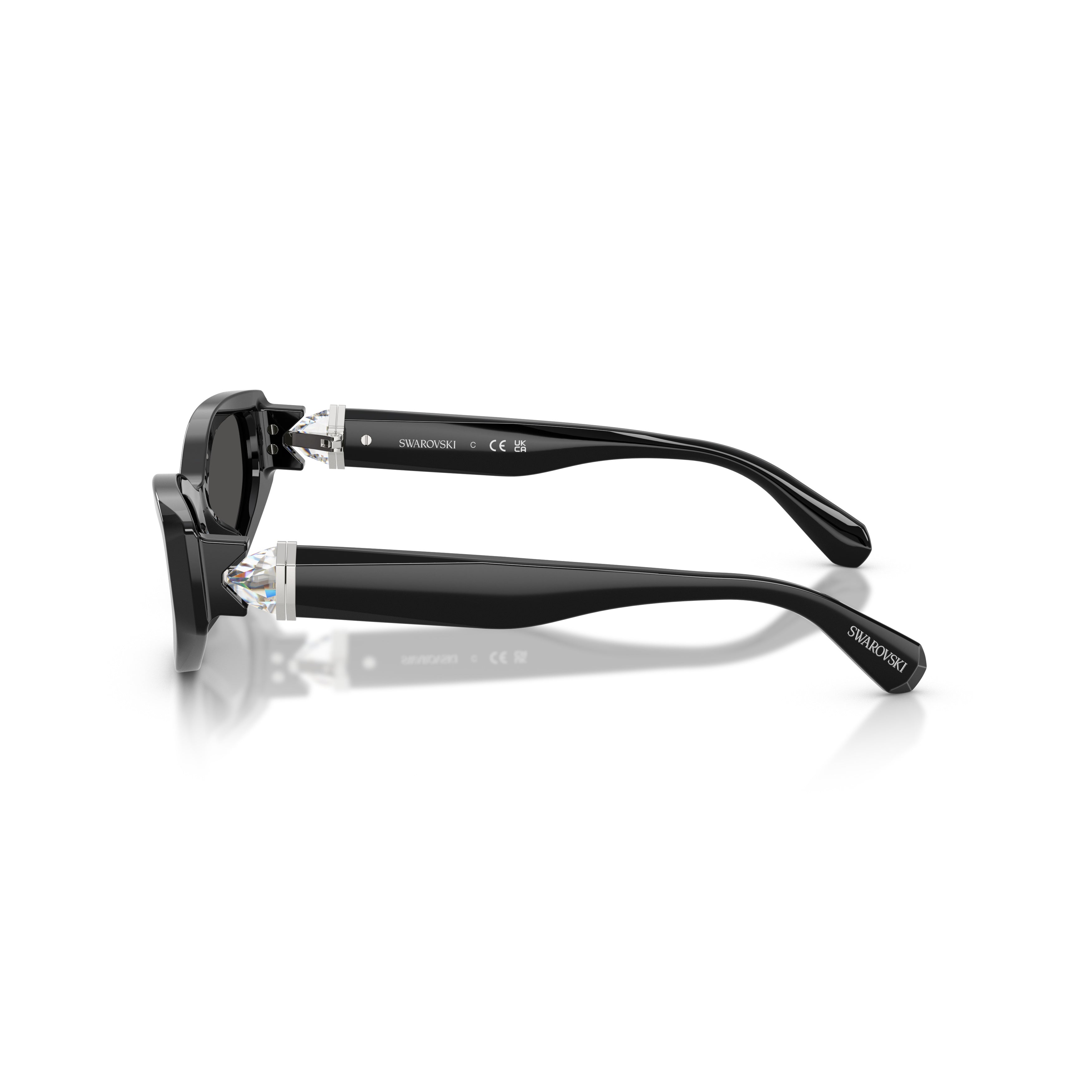 0Sk6045U Cat-Eye Sunglasses with Glossy Black Acetate Frame