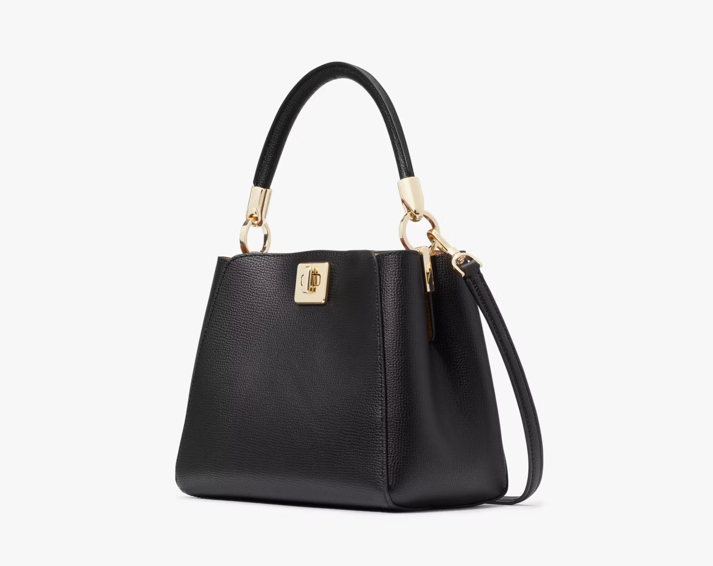 NWT Kate Spade Phoebe Small Top Handle Leather Bag In Black
