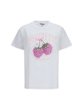Ganni Women Cotton Raspberry T-Shirt