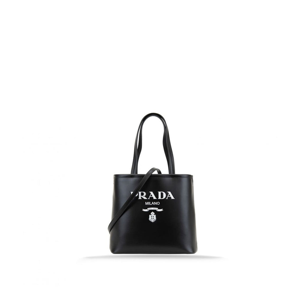 Prada Logo Leather Tote Bag Women