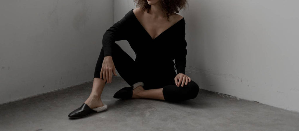 Wrap Neck Jumpsuit In Black
