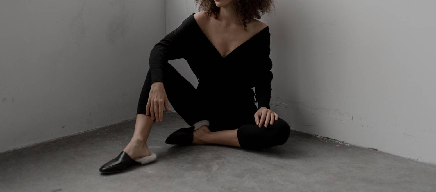 Wrap Neck Jumpsuit In Black