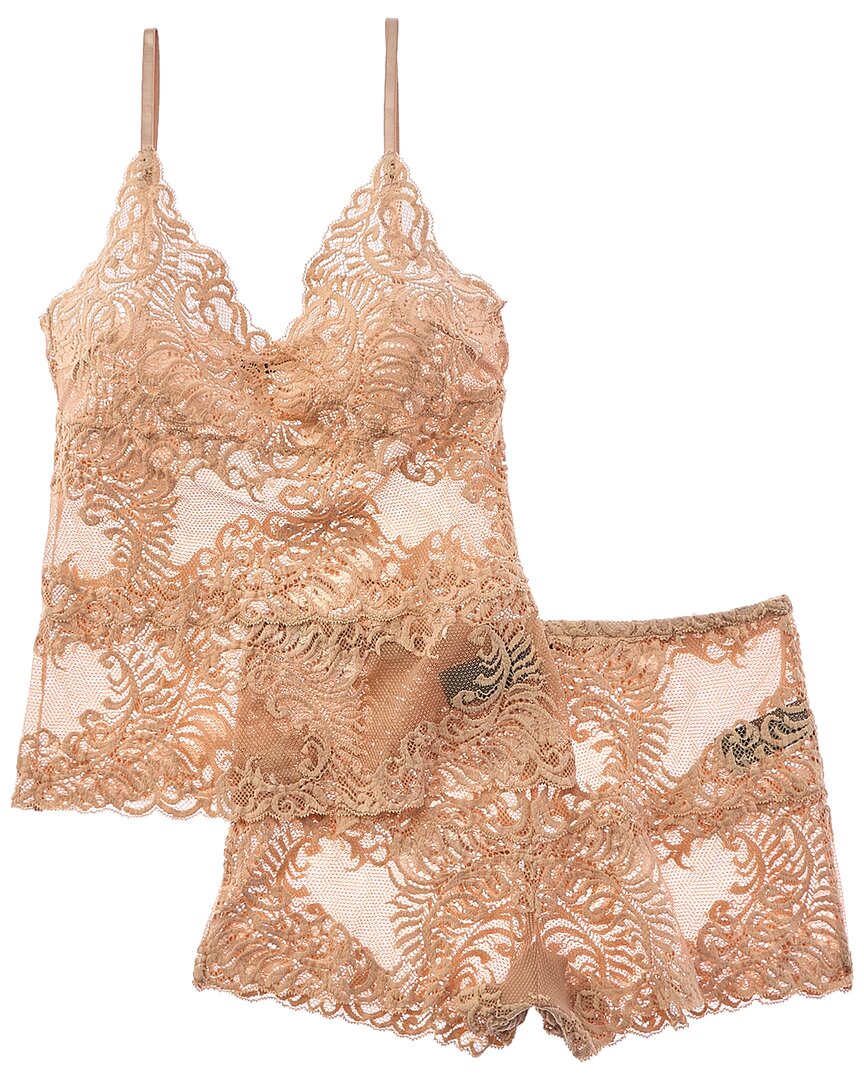 Natori 2pc Feathers Boudoir Cami Pajama Set