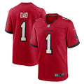 Tampa Bay Buccaneers Number 1 Dad Red Game Jersey