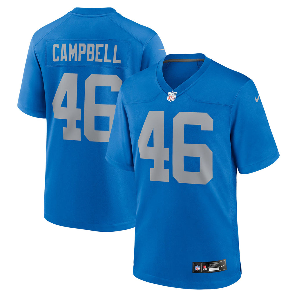 Detroit Lions Jack Campbell Blue Alternate Game Jersey