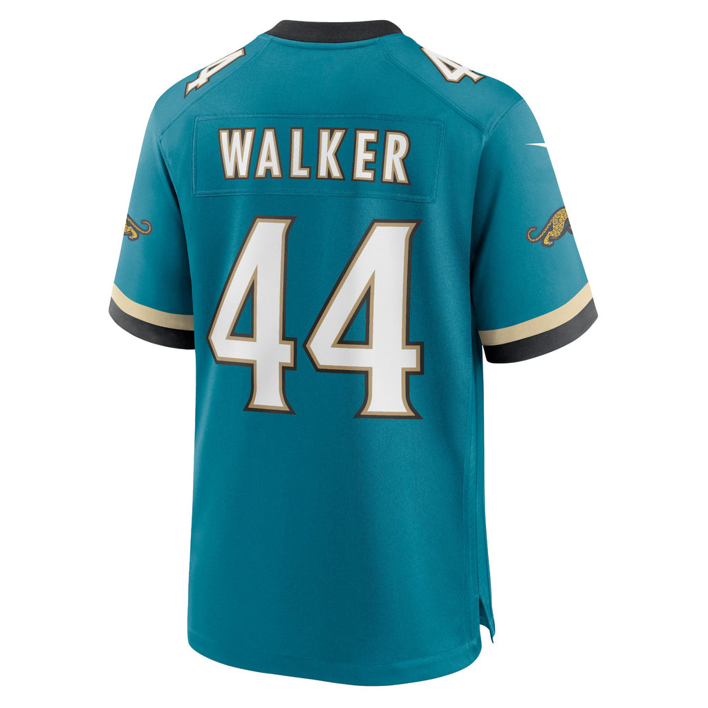 Jacksonville Jaguars Travon Walker Teal Prowler Throwback Player Game Jersey