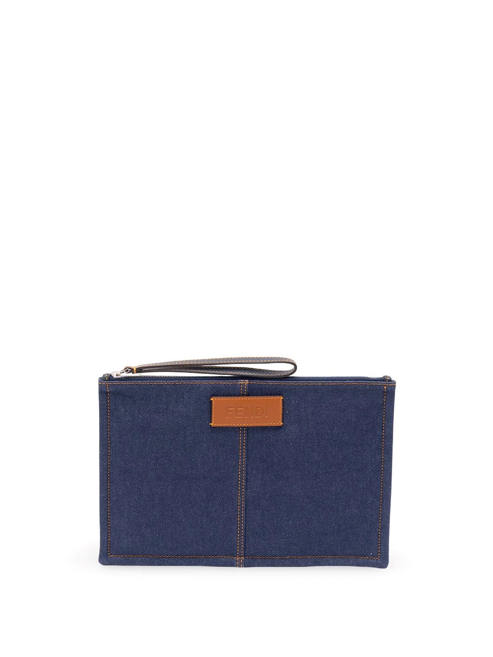 Fendi Men Flat Pouch Denim