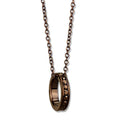 IP Coffee light Brass Chain Pendant with Top Grade Crystal in Light Coffee