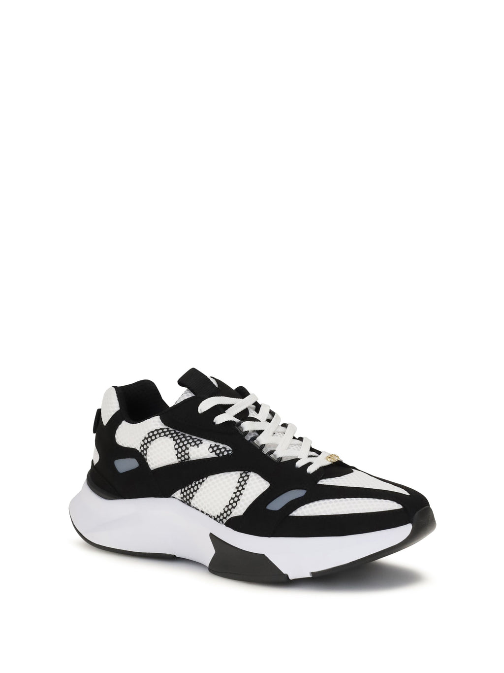 Valentino Garavani Men Demivee Mesh And Suede Sneakers