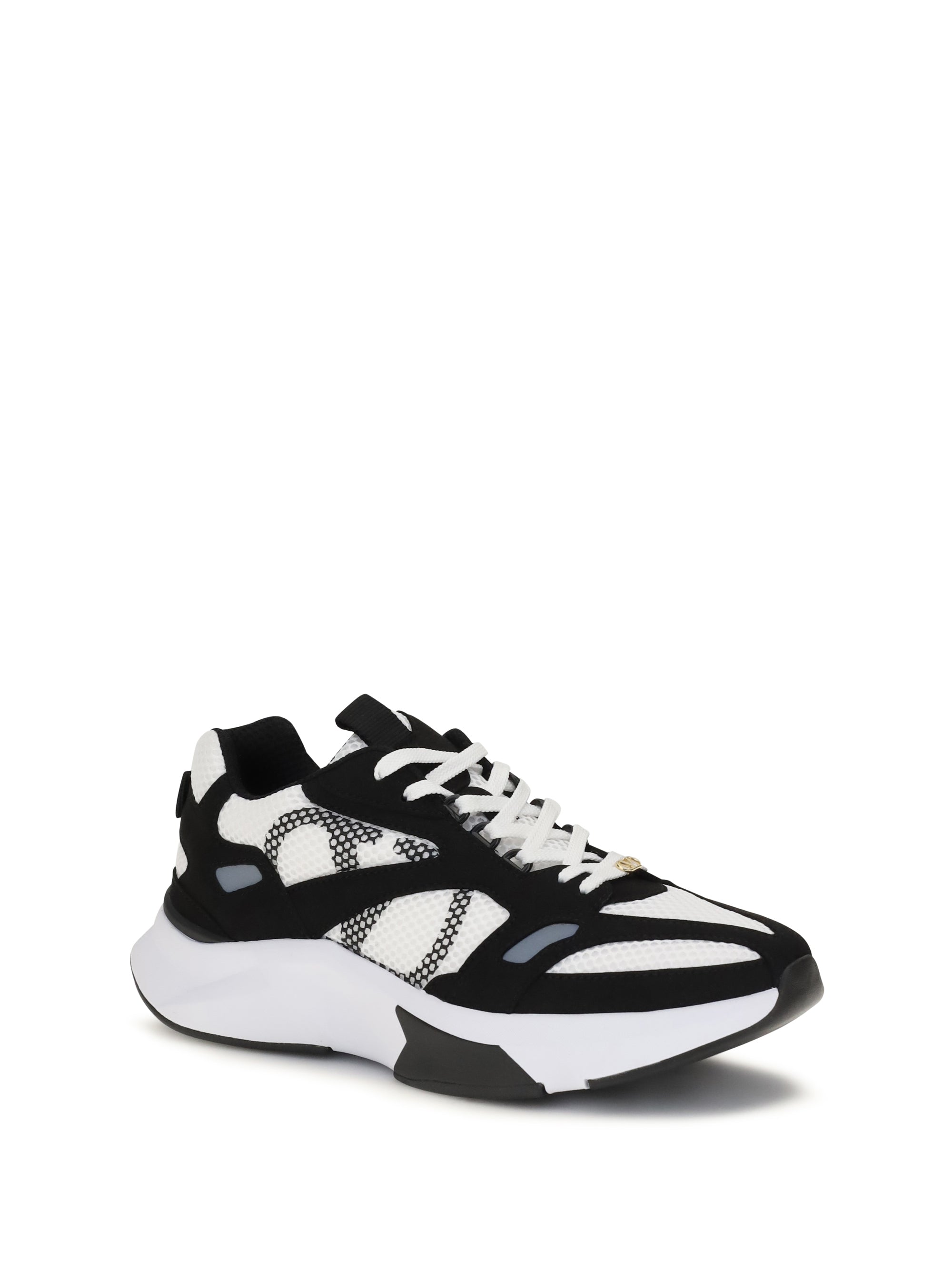 Valentino Garavani Men Demivee Mesh And Suede Sneakers