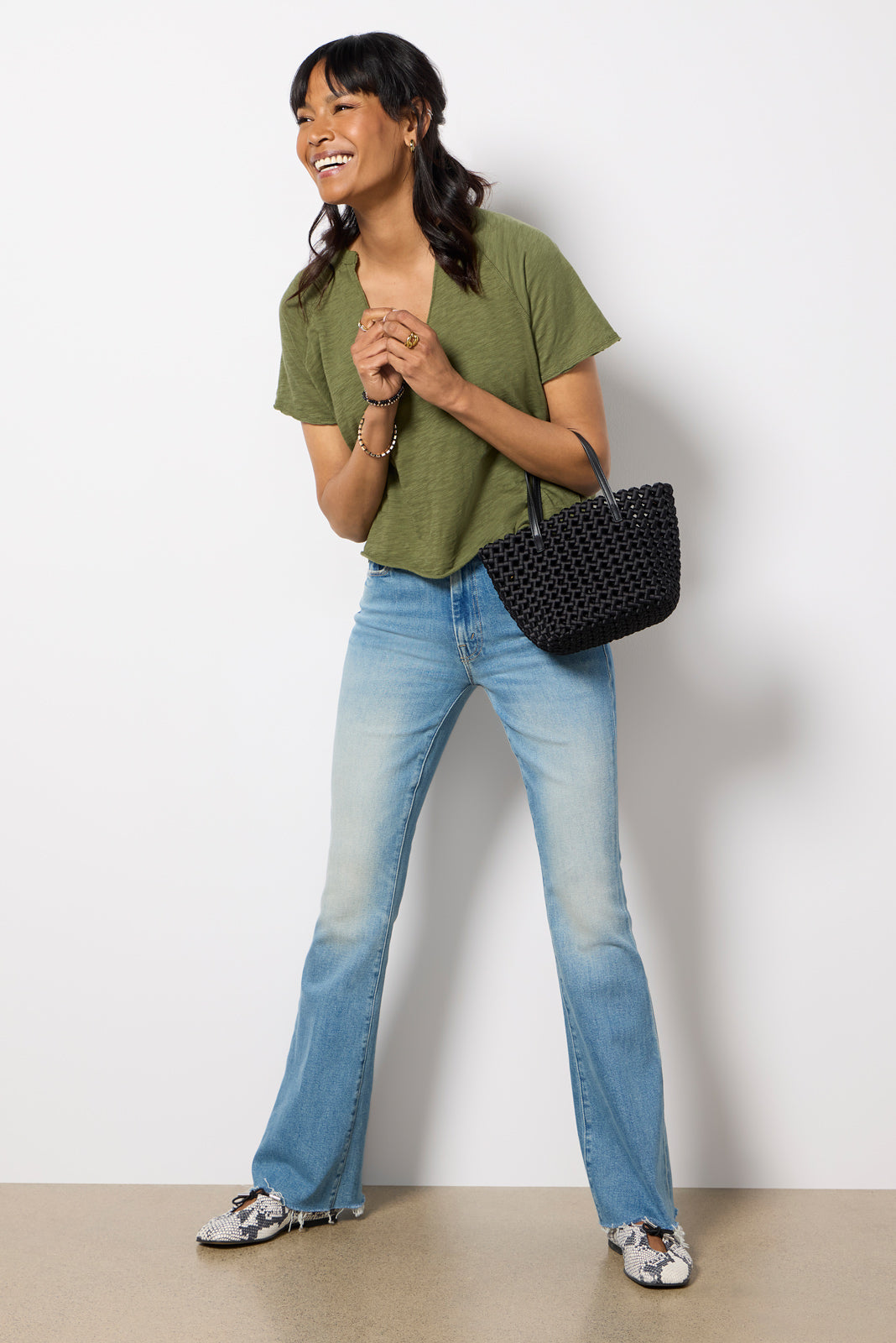 Women's Split Neck T-Shirt