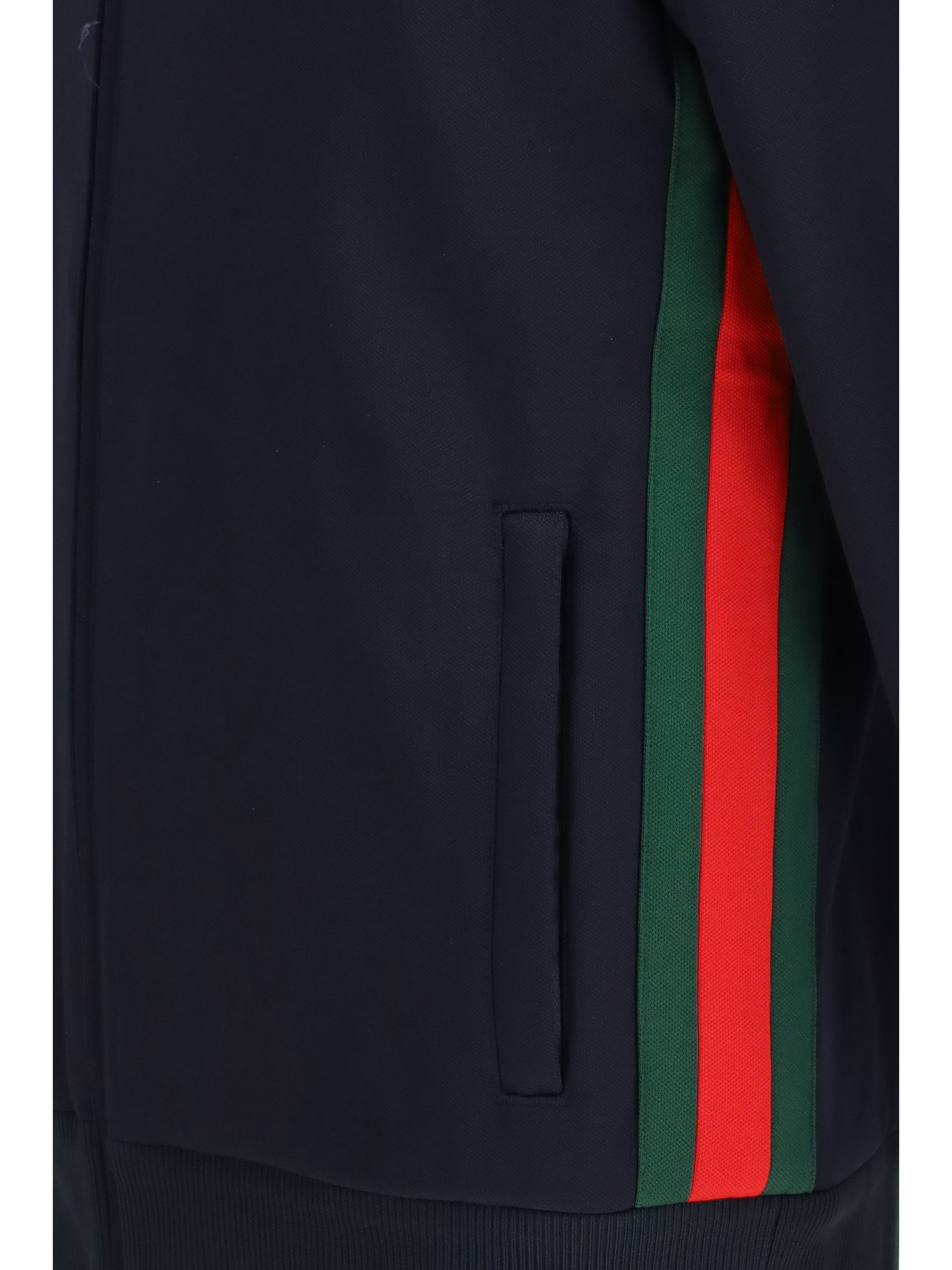 Gucci Men Technical Jersey Zip-Up Jacket