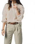 Confetti Stitch Tieghan Shirt In Beige
