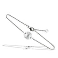 Rhodium Brass Bracelet with AAA Grade CZ in Clear