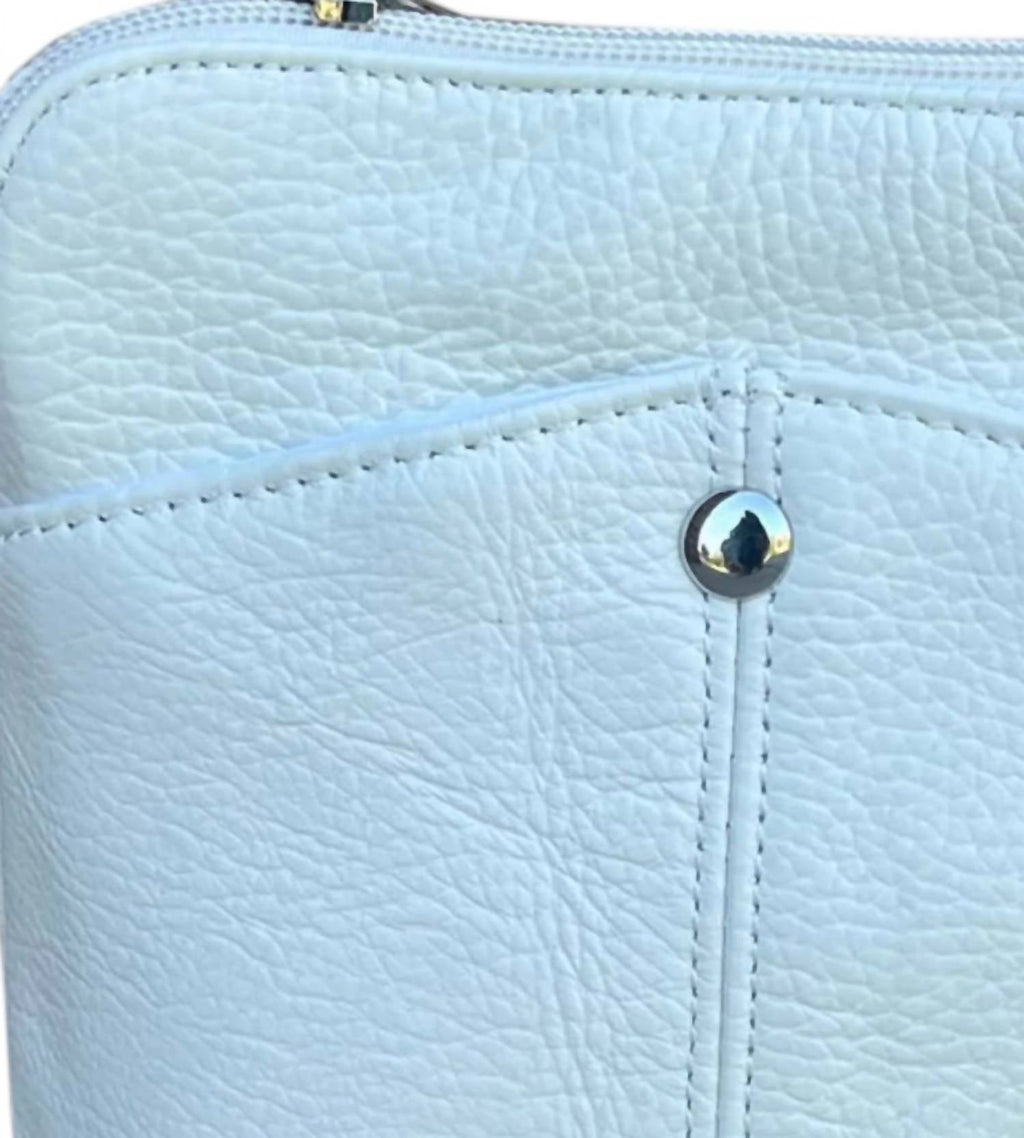 Women's Leather Mini Shoulder Bag In White