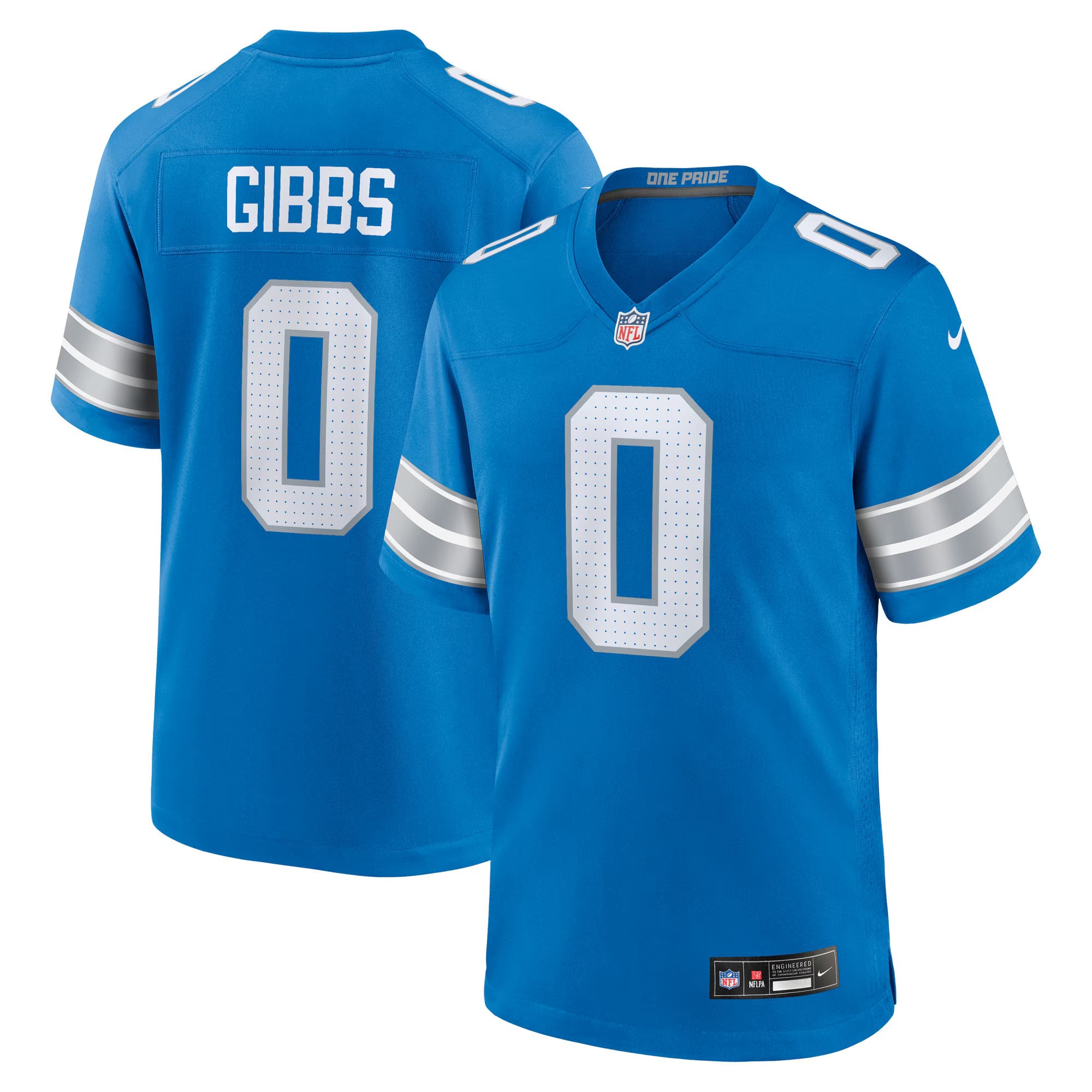 Detroit Lions Jahmyr Gibbs Blue Game Player Jersey