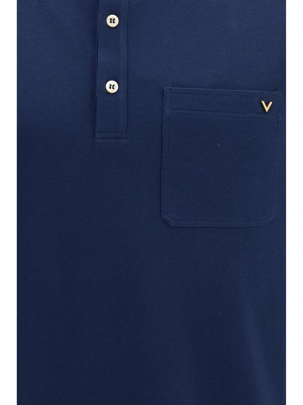 Valentino Men Cotton Piqué Polo With Vlogo