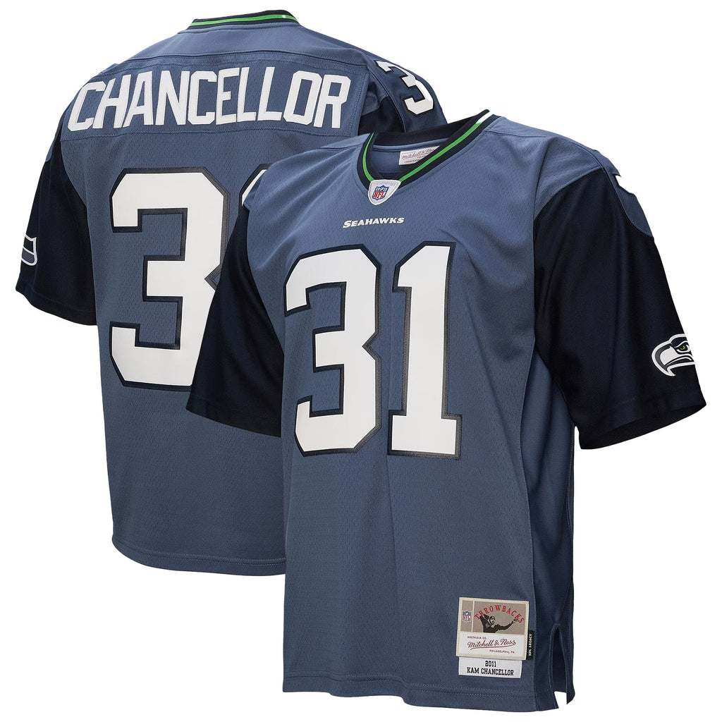 Seattle Seahawks Kam Chancellor Mitchell & Ness Blue 2011 Legacy Replica Jersey