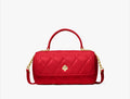 NWT Kate Spade Heart Barrel Quilted Leather Crossbody Bag In Red