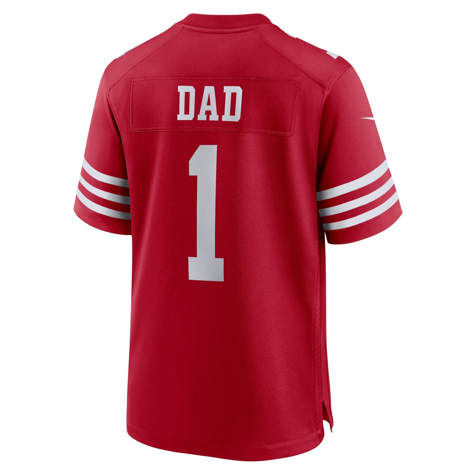 San Francisco 49ers Number 1 Dad Scarlet Game Jersey