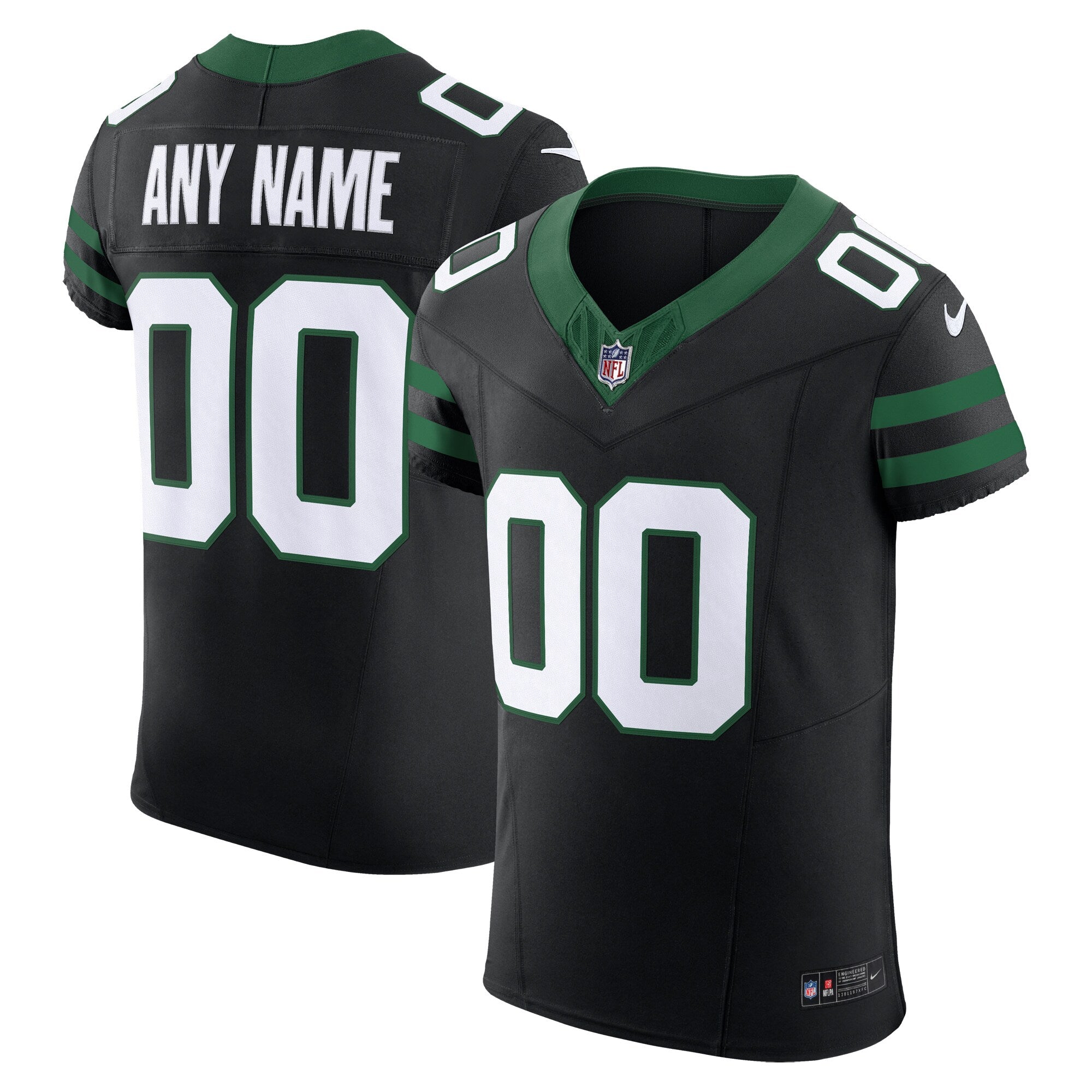 New York Jets Legacy Black Alternate Vapor F.U.S.E. Elite Custom Jersey