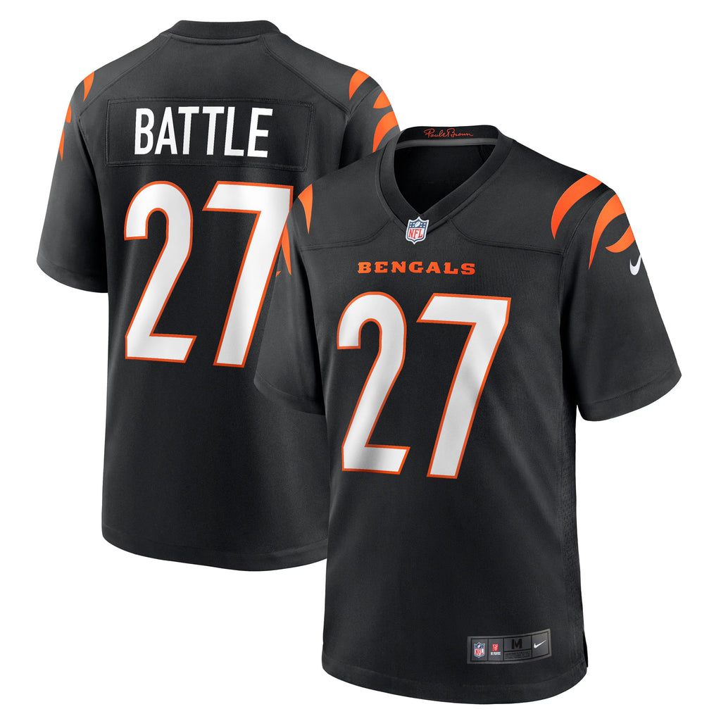 Cincinnati Bengals Jordan Battle Black Team Game Jersey
