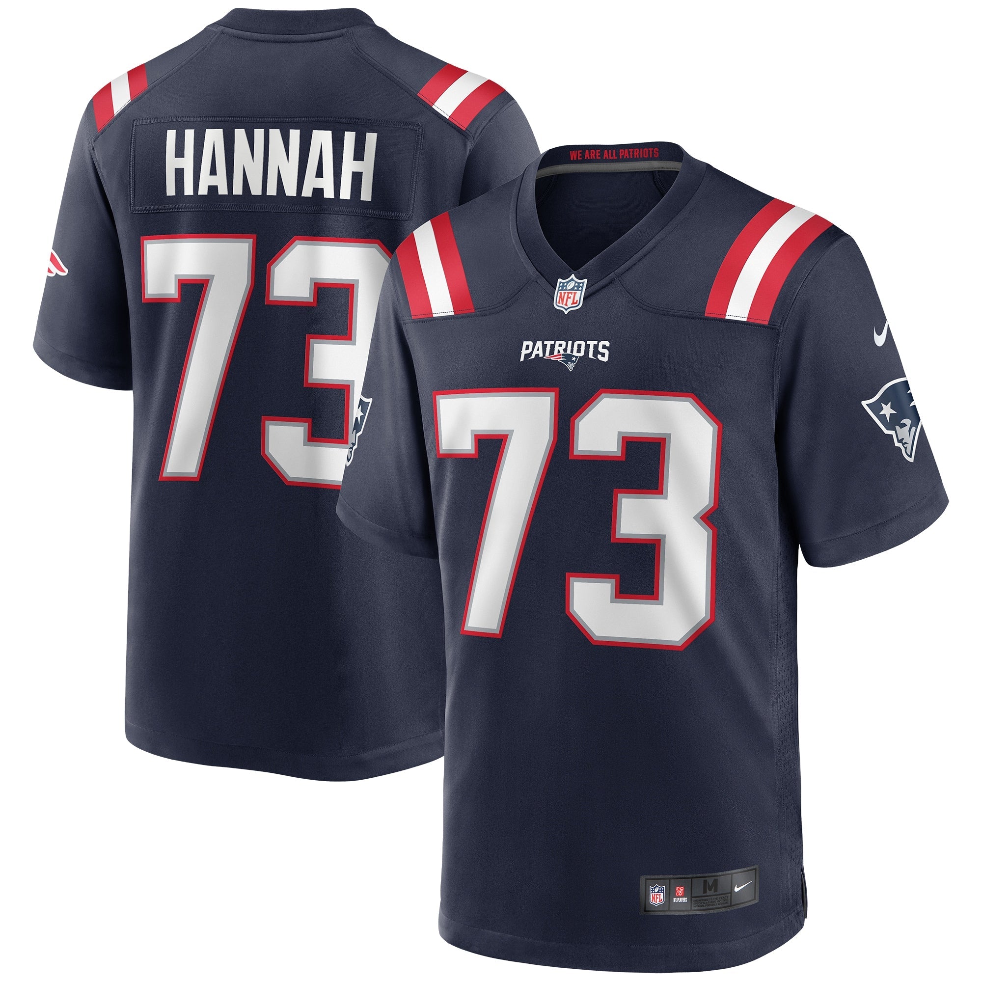 New England Patriots John Hannah Navy Game Retired Player Jersey