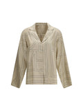 Toteme Women Silk Shirt With All-Over Monogram